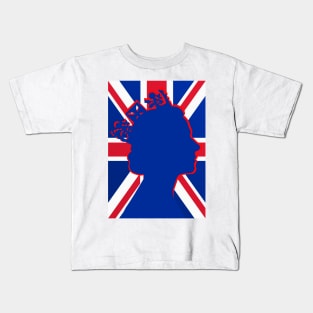 Union Jack Flag Queen Elizabeth Kids T-Shirt